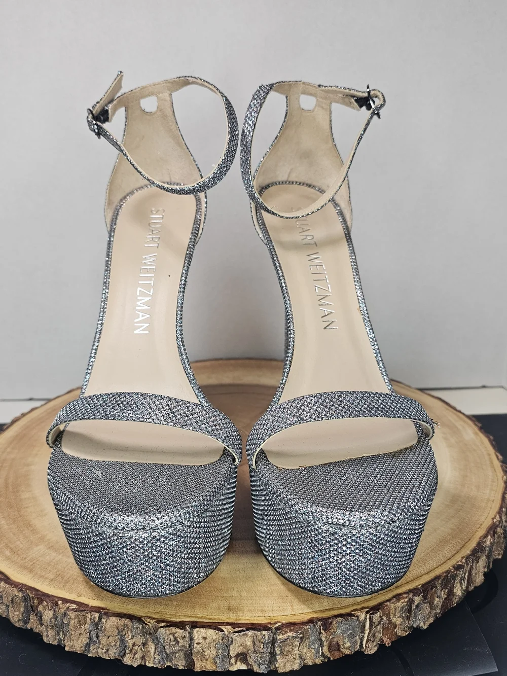Stuart Weitzman elegant silver